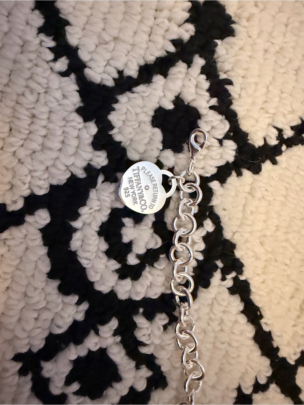 Tiffany & Co. Silver Link Charm Bracelet - Silver/White